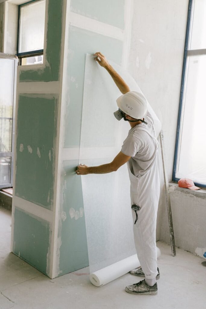 A Construction Worker Working at Site